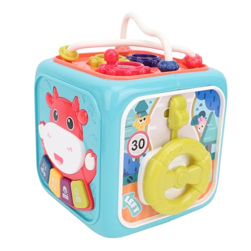 HELEVIA Babyaktivität Würfel, 6 in 1 Multi Funktionaler Kleinkindaktivitätswürfel, Interaktiver Babyaktivitätswürfel -Drum -Spielzeug für Bildungsspaß HELEVIA Babyaktivität Würfel, 6 in 1 Multi Funktionaler Kleinkindaktivitätswürfel, Interaktiver Babyaktivitätswürfel -Drum -Spielzeug für Bildungsspaß von HELEVIA
