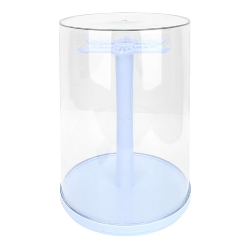 HELEVIA Drehbare Durchsichtige Puppenvitrine, Transparente Aufbewahrungsbox für Figurenpuppen, für die Puppensammlung (Himmelblau) von HELEVIA