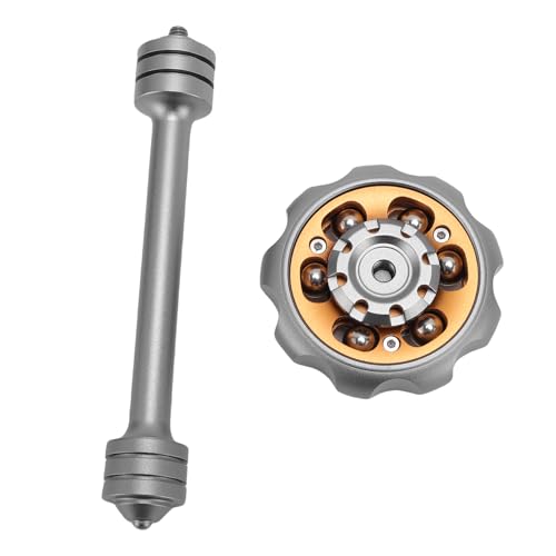 HELEVIA Ferris -Radspannungs -Entlassung Spielzeug Aluminiumlegierung Rotierender Fingerspitzen -Gyroskop Dekompression Spielzeug mit Aufbewahrungskoffer (Graues Gold) von HELEVIA