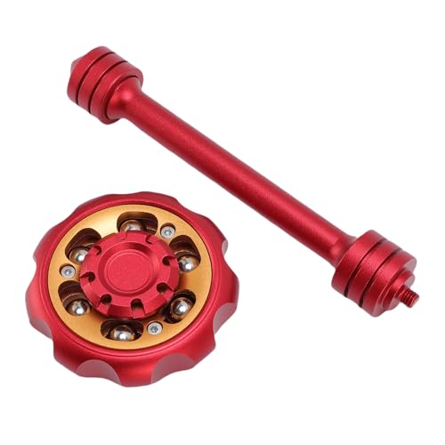 HELEVIA Ferris -Radspannungs -Entlassung Spielzeug Aluminiumlegierung Rotierender Fingerspitzen -Gyroskop Dekompression Spielzeug mit Aufbewahrungskoffer (Rot Gold) von HELEVIA