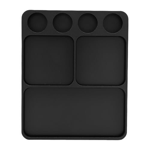 HELEVIA Metall -RC -Schraubenschale Aluminiumlegierung Schrauben Halterplatte RC Fixierwerkzeuge Organizer für 1/10 RC Model Spielzeugreparatur (Schwarz) von HELEVIA