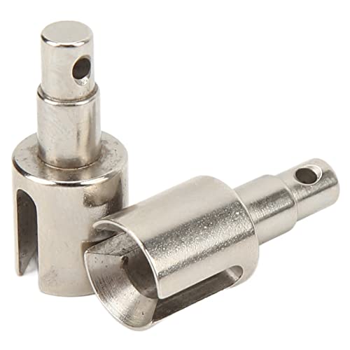 HELEVIA RC Front Diff Outdrive Stahl Upgrade Teil RC Differential Drive Cup Losi Baja Rey 1/10 RC Auto 2 Stück (Silber) von HELEVIA