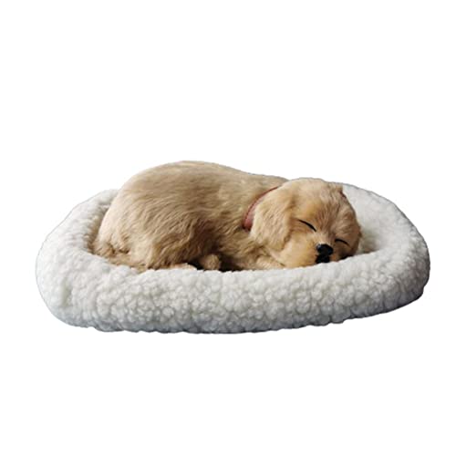 HELEVIA Realistisch Schlafende Katzenspielzeug, Atmende Katzengefüllte Tierpuppe mit Mattplüschspielzeug, für Kinder Home Ornament (E) von HELEVIA