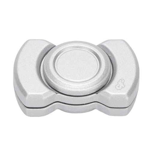 HELEVIA Stressabbau Fingerspitzen -Gyroskop, Fingerspinner, Finger -Gyro, Push -Karten -Schieberchen für Endlose Unterhaltung, Entspannung für Alle Altersgruppen Bieten (Silber) von HELEVIA