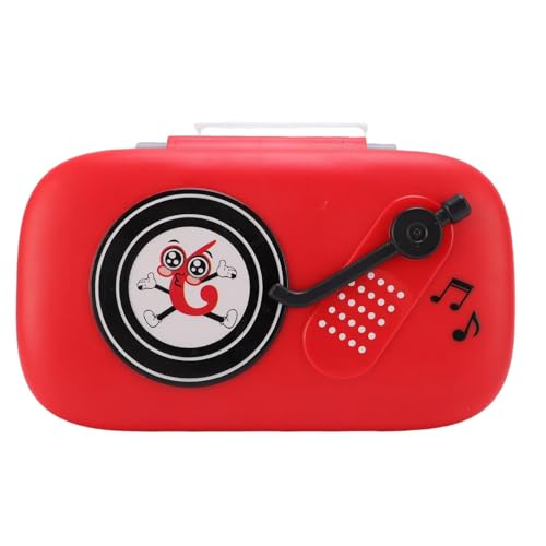 HELEVIA Stressablösende Rhythmus-Button-Spielmaschine, Elektronische Musik Rhythmus-Puzzle-Spiel, Spannungslinderrhythmus Schnellschubmaschine, für Kinder, für Kinder (Rot) von HELEVIA