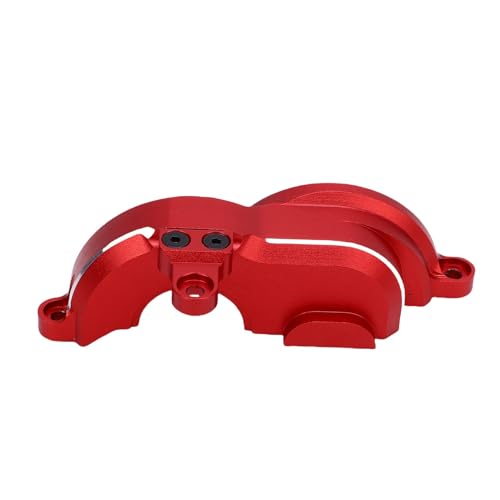 HELEVIA Zahnradabdeckungsersatz für 4-tec-Drift 1/10 RC-Auto Aluminiumlegierung Getriebeschutzgehäuse (Rot) von HELEVIA