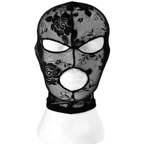 Schwarze Frauen leichte Spitze Floral Schleier Rollenspiel Headcovers Party Rave Masken, Lace, L Schwarze Frauen leichte Spitze Floral Schleier Rollenspiel Headcovers Party Rave Masken, Lace, L von HELICORN
