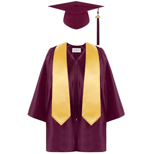 HELLORSOON Abschluss Uniform Für Kinder, Abschluss Talar Mit Hut Graduation Robe Mantel Komplett-Set Umhang Doktorhut Und Quaste Cosplay Halloween Karneval Party HELLORSOON Abschluss Uniform Für Kinder, Abschluss Talar Mit Hut Graduation Robe Mantel Komplett-Set Umhang Doktorhut Und Quaste Cosplay Halloween Karneval Party von HELLORSOON