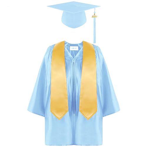 HELLORSOON Abschlusskleid Kinder, Unisex Akademischer Abschluss Talar Robe Kindergarten Graduation Cap Gown Abschluss Deko Doktorhut Set Cosplay Halloween Karneval Party HELLORSOON Abschlusskleid Kinder, Unisex Akademischer Abschluss Talar Robe Kindergarten Graduation Cap Gown Abschluss Deko Doktorhut Set Cosplay Halloween Karneval Party von HELLORSOON