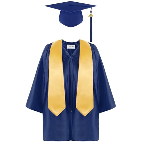 HELLORSOON Abschlusskleid Kinder Abschluss Talar, Abschluss Talar Master Graduation Robe Umhang Mit Doktorhut Quaste Cosplay Halloween Karneval Party HELLORSOON Abschlusskleid Kinder Abschluss Talar, Abschluss Talar Master Graduation Robe Umhang Mit Doktorhut Quaste Cosplay Halloween Karneval Party von HELLORSOON
