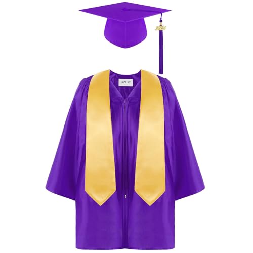 HELLORSOON Kinder Abschlusskostüm, Abschluss Talar Mit Doktorhut Und Quaste 2025 Graduation Hat Abschluss Robe Stola Doktorhut Set Cosplay Halloween Karneval Party HELLORSOON Kinder Abschlusskostüm, Abschluss Talar Mit Doktorhut Und Quaste 2025 Graduation Hat Abschluss Robe Stola Doktorhut Set Cosplay Halloween Karneval Party von HELLORSOON