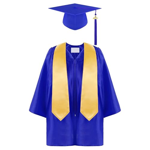 HELLORSOON Kinder Abschlusskostüm, Talar Doktorhut Graduation Cap Gown Mattes Abschlusskleid Doktorhut Und Quaste Cosplay Halloween Karneval Party HELLORSOON Kinder Abschlusskostüm, Talar Doktorhut Graduation Cap Gown Mattes Abschlusskleid Doktorhut Und Quaste Cosplay Halloween Karneval Party von HELLORSOON