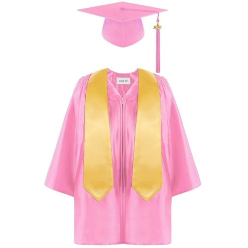 HELLORSOON Kinder Abschlusskostüm, Talar Und Doktorhut Graduation Robe 2025 Abschluss Robe Mattes Abschlusskleid Mit Doktorhut Quaste Cosplay Halloween Karneval Party HELLORSOON Kinder Abschlusskostüm, Talar Und Doktorhut Graduation Robe 2025 Abschluss Robe Mattes Abschlusskleid Mit Doktorhut Quaste Cosplay Halloween Karneval Party von HELLORSOON
