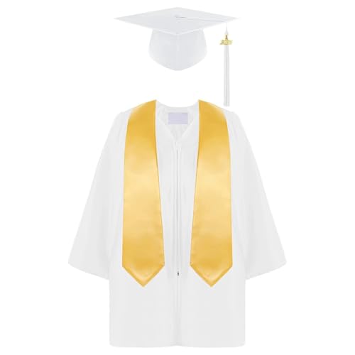 Set Mit Abschlussmütze Und Talar Für Den Kindergarten, 2025 Abschluss Talar Mit Abschluss Hut Graduation Cap Gown Abschlussfeier Anzug Robe Doktorhut Und Quaste Cosplay Halloween Karneval Party von HELLORSOON