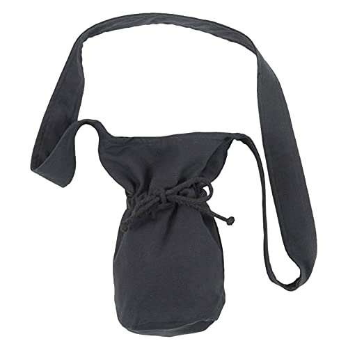 HEMAD Mittelalter Umhänge - Tasche schwarz klein Baumwolle- Mittelalter Kleidung von HEMAD
