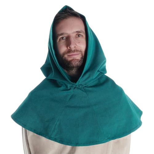 HEMAD Mittelalter Kapuze 100% Baumwolle Einfarbig Modell: Elegast, Grün HEMAD Mittelalter Kapuze 100% Baumwolle Einfarbig Modell: Elegast, Grün von HEMAD