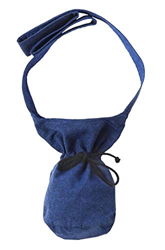 HEMAD Mittelalter Umhängetasche Beutel-Tasche Baumwolle klein Modell: Amalberga, Blau von HEMAD