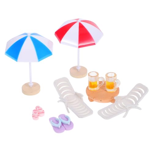 1Satz Strand Dekorationsset für Puppenhäuser Teiliges Zubehör mit Stühlen Sonnenschirmen und Strandmotiven für Kreative DIY Projekte und Gartenlandschaften 1Satz Strand Dekorationsset für Puppenhäuser Teiliges Zubehör mit Stühlen Sonnenschirmen und Strandmotiven für Kreative DIY Projekte und Gartenlandschaften von HEMOTON