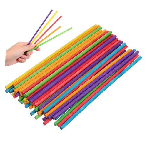 HEMOTON 50 Stück Bunte Rhythmusstäbe Aus Holz Für Jungen Und Mädchen Drumsticks-Set Für Musikunterricht von HEMOTON
