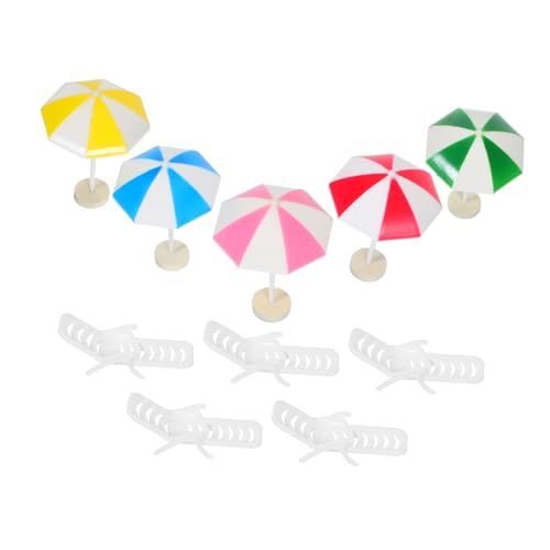 5Sätze Mini Regenschirme Stühle für Puppenhäuser Realistische Fotografie Requisiten für Kreative Szenen und Spielmöglichkeiten für DIY Dekorationen 5Sätze Mini Regenschirme Stühle für Puppenhäuser Realistische Fotografie Requisiten für Kreative Szenen und Spielmöglichkeiten für DIY Dekorationen von HEMOTON