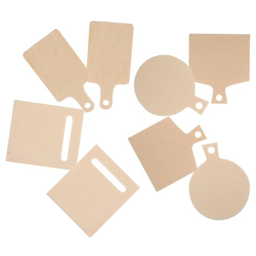 8 Stück Mini Schneidebretter Modell Holzbretter Für Dekoration Winziges Schneidebrett Mini Holzschneidebrett Schneidebretter Zum Basteln Mini Schneidebrett Cartoon HEMOTON von HEMOTON