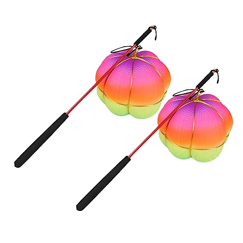 HEMOTON 1 Kürbisschleuder Pumpe Groß Für Federnd Bunter Ball Fitnessgeräte Springball Mit Stab Flummi von HEMOTON