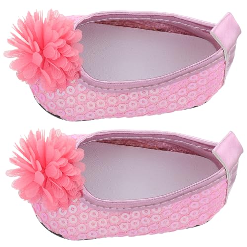 HEMOTON 1 Paar Glitzer Puppenschuhe Babypuppenschuhe Puppenparty Zubehör Mini Glitzerschuhe Mädchen Glitzer Paillettenschuhe 18 Puppenschuhe Puppen Glitzer Schuhwerk Pailletten von HEMOTON