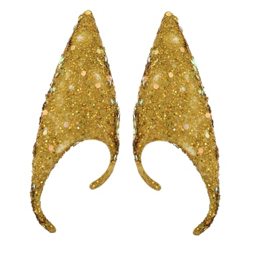HEMOTON 1 Paar paillettenbesetzte falsche Ohren Kuchenform Dinosaurier-Ausstechformen Halloween-Teelichthalter Elven Ears ohrschmuck falsche Feenohren imitierte Ohrstützen Emulsion Golden HEMOTON 1 Paar paillettenbesetzte falsche Ohren Kuchenform Dinosaurier-Ausstechformen Halloween-Teelichthalter Elven Ears ohrschmuck falsche Feenohren imitierte Ohrstützen Emulsion Golden von HEMOTON