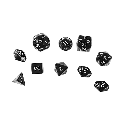 HEMOTON 1 Pcs Bord Spiele Multi Faceted Würfel Digitale Würfel Schwarz von HEMOTON
