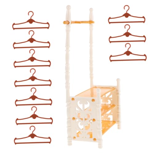 HEMOTON Elegantes 1-Set Puppen-aufbewahrungsregal Mini-kleiderbügel Für Puppenhaus Spielzeugzimmer Kunststoffregal Für Jungen Und Mädchen HEMOTON Elegantes 1-Set Puppen-aufbewahrungsregal Mini-kleiderbügel Für Puppenhaus Spielzeugzimmer Kunststoffregal Für Jungen Und Mädchen von HEMOTON