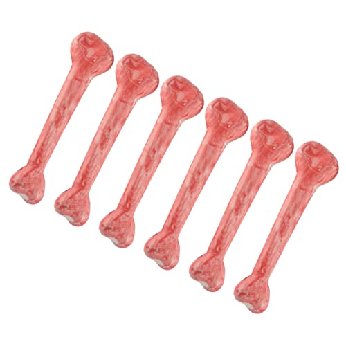 HEMOTON 1 Satz 6 Stück Halloween-blutknochen Halloween-Dekorationen Draußen Dekoratives Skelett Party Halloween-skelettpfähle Skelett-Halloween-Dekorationen Halloween-Requisiten Rot von HEMOTON