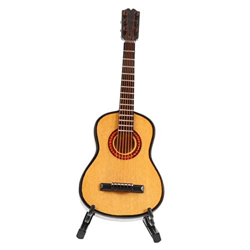 HEMOTON Puppenhauszubehör – Langlebiges Mini-gitarrenmodell Ideal Als Dekoration Zum Valentinstag Erntedankfest Weihnachten Und Neujahr von HEMOTON