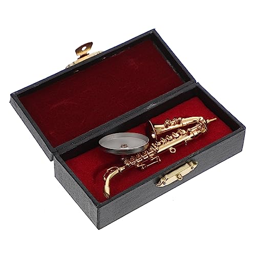 HEMOTON 1 Satz Alt-Saxophon musikinstrumente Musical Instruments Miniaturspielzeug Mini-Saxophon-Spielzeug Minispielzeug für Kinder Mini-Spielzeug Desktop-Saxophon-Ornament Saxophonmodell von HEMOTON