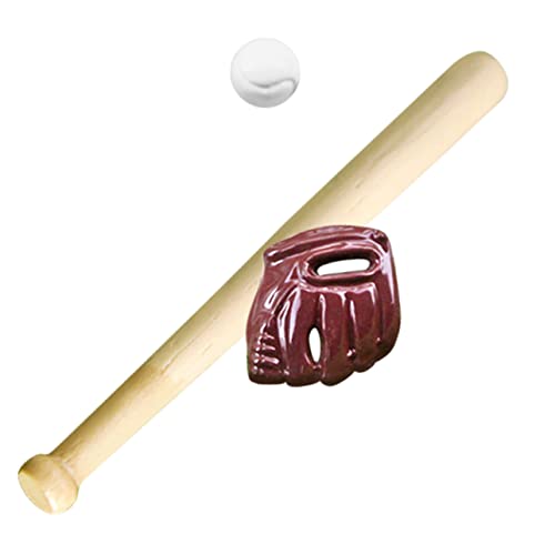 HEMOTON 1 Satz Baseball-Simulation für kinderspielzeug Baseketball Baseball Glove Baseballs Miniatur-Ornamente Baseball-Geburtstagsdekorationen Sportbälle Harz von HEMOTON