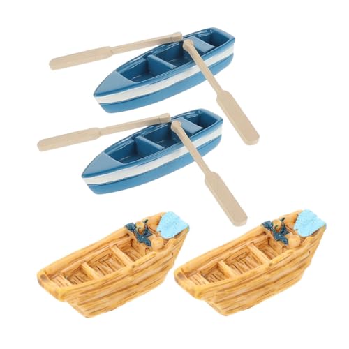 HEMOTON Puppenhaus Miniaturboote - 8 Stück Harzboot-modellfiguren Für Die Landschaftsdekoration von HEMOTON