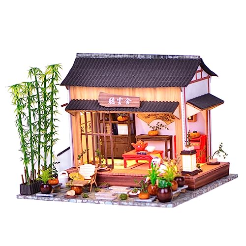 HEMOTON 1 Satz DIY Chinesischer Innenhof DIY Schmuck Mini-Spielzeug Miniaturen Miniaturspielzeug Hausmodell Im Chinesischen Stil Miniaturdekoration Mini-möbel Kunsthandwerk Papier Handbuch von HEMOTON
