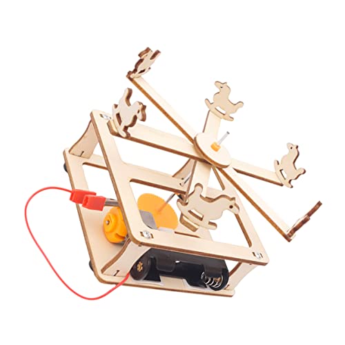 HEMOTON 1 Satz DIY Karussell Physik- Experiment- Ausrüstung 3D-Puzzle-denkaufgabe Sets Für Erwachsene Rätsel Für Erwachsene Bauhandwerk 3D-Puzzle Für Holz Lehrmittel Handbuch Rotieren von HEMOTON