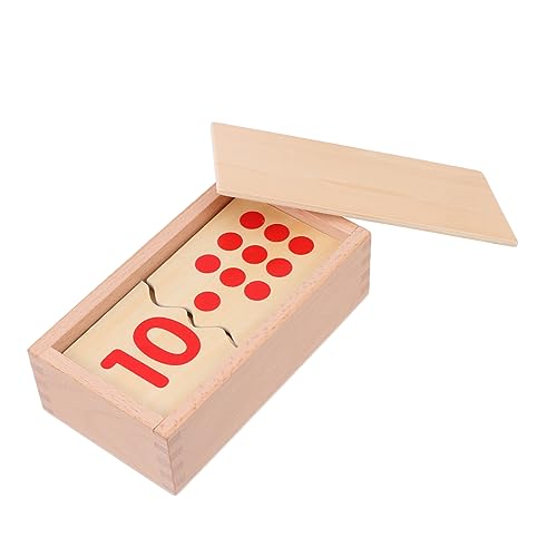HEMOTON 1 Satz Digitale Puzzles Holzblock-Puzzle hölzernes Bruchpuzzle Kinder rätsel Spielset aus Holz Kinderspielzeug Nummer passendes Spielzeug Nummernalphabetblöcke Buchstabe Lehrmittel von HEMOTON
