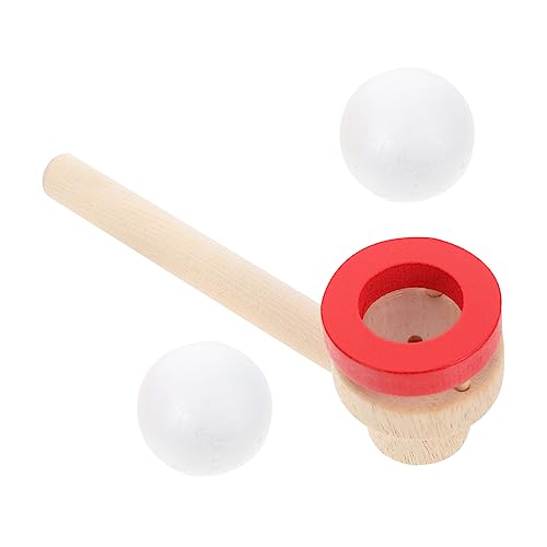 HEMOTON 1 Satz Hängender Ball bläser Aufhängung schwimmende Kugeln Kinder-Ei-Staffelspiel Kinderspielzeug interaktives Spielzeug Spielset Holz Spielzeuge Bälle ausgeglichenes Spiel von HEMOTON