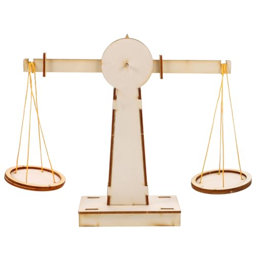 Handgefertigte Waage Aus Holz Für Kinder - Holz Spielzeug Balkenwaage DIY Lernspielzeug Für Vorschulalter, Gehirntraining Und Wissenschaftsprojekte, Beige von HEMOTON