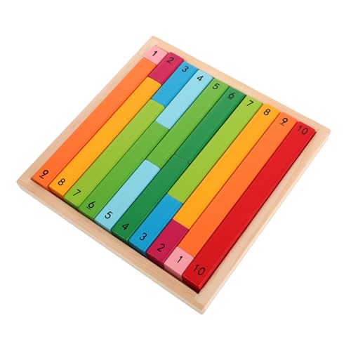 HEMOTON 1 Satz Hilfsmittel Für Den Matheunterricht Montessori-zählstäbe Pädagogische Zahlenstäbe Montessori- Für Kleinkinder Zahlenlernwerkzeuge Lehrstäbe Zahlenlernstäbe Holz von HEMOTON
