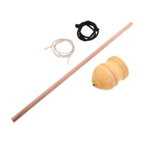 HEMOTON 1 Satz Hölzerner Kreisel Spinnenspielzeug DIY -hölzerne Spinngyro Ostern Drehen Geometrisches Spinning Top Toy Pädagogisches Handgefertigtes Beige Holz von HEMOTON