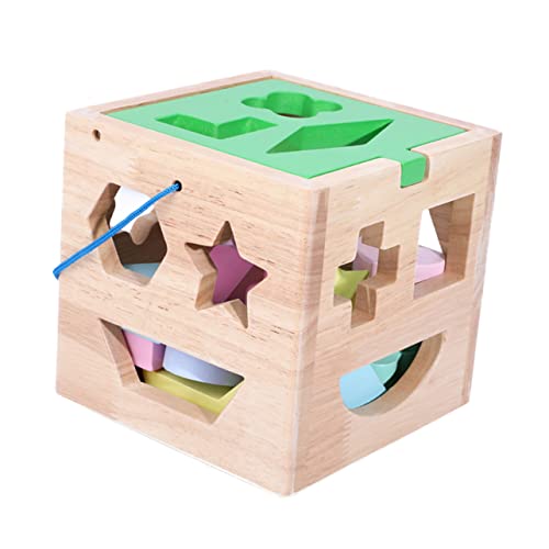 HEMOTON 1 Satz Holzblock Farberkennungsspiele Spielzeug Zum Sortieren Von Holz Formsortierer Aus Holz Denkspiel Spielzeug Aus Holzblöcken Säulenbausteine Hölzern Kind Puzzle Geometrieblock von HEMOTON
