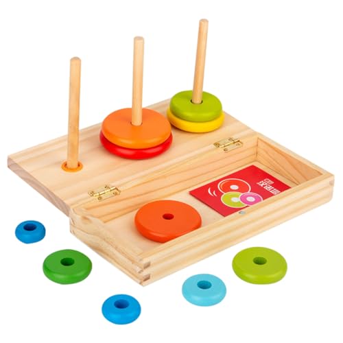 HEMOTON 1 Satz Holzspielzeug Lagige Hanota Ringe für Lernspielzeug Kreativität und Motorik für Kleinkinder und Vorschulkinder HEMOTON 1 Satz Holzspielzeug Lagige Hanota Ringe für Lernspielzeug Kreativität und Motorik für Kleinkinder und Vorschulkinder von HEMOTON