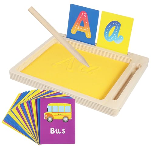 HEMOTON 1 Satz Kinderschreibunterrichtshilfen Sandkästen Zum Sandkratzen Kind Schreibt Tablet Schreibtafel Für Kinderschreibtafel Werkzeugrinde Sand Hölzern HEMOTON 1 Satz Kinderschreibunterrichtshilfen Sandkästen Zum Sandkratzen Kind Schreibt Tablet Schreibtafel Für Kinderschreibtafel Werkzeugrinde Sand Hölzern von HEMOTON