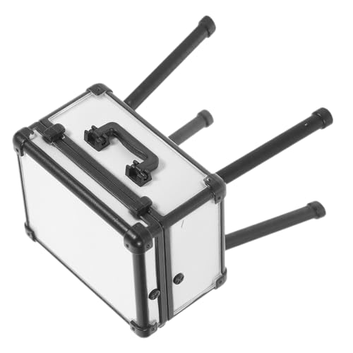 HEMOTON 1 Satz Kosmetikkoffer aufbwahrungs-Box aubewahrbox kommode Vanity Dresser playmobilhaus puppenhaus Kosmetiktasche Kosmetik für Mini- Mini-Kosmetikset Kosmetik-Kit Plastik Black von HEMOTON