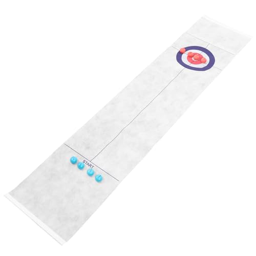HEMOTON 1 Satz Kreatives Curling für Kunststoff Interaktives Tischspiel für Drinnen und Draußen Fördert die Koordination Gemeinsame Spielvergnügen Zufällige Farbe von HEMOTON