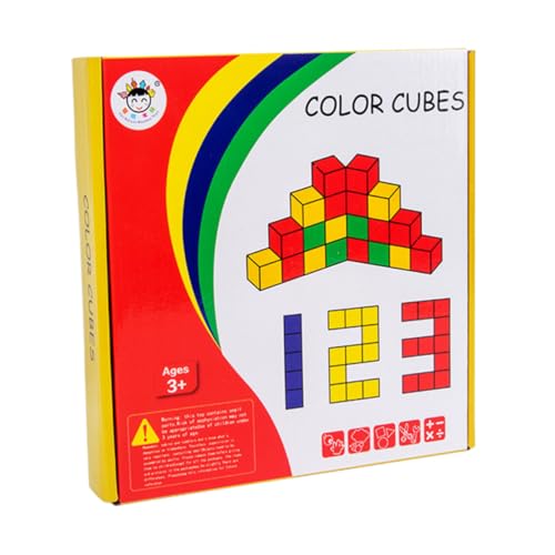 HEMOTON 1 Satz Mathe- kinderbeschäftigung Puzzle Zählen Geburtstagsgeschenke Baustein räumliche Denkblockade Stapelblöcke Stapelklötze aus Holz hölzern von HEMOTON