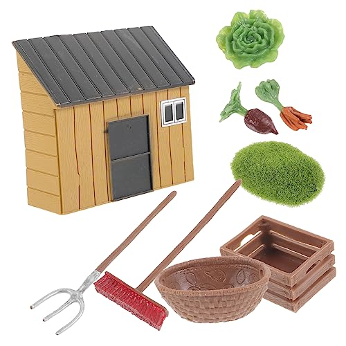 HEMOTON 1 Satz Mini-Farm-Requisiten Kleiner Lampenschirm Mini-Werkzeuge Kleiner Gewürzbecher Lilie Kleine Dekoration Chime House Heimdekoration Solar-gartenleuchten Im Freien Plastik von HEMOTON