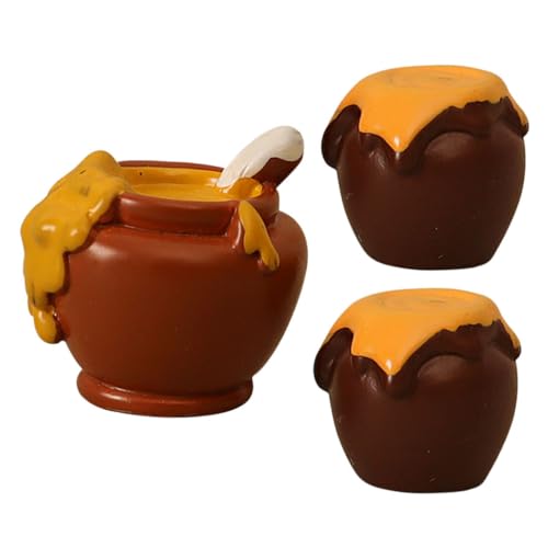 HEMOTON 1 Satz Mini Honey Jar Puppenhaus Topf Miniatur -marmeladenzubehör Dollhouse Miniatur Honey Pot Miniaturglasdekor Puppenhaus-Ornamente Miniaturhonigtopf Dollhouse Honey Pot Harz von HEMOTON
